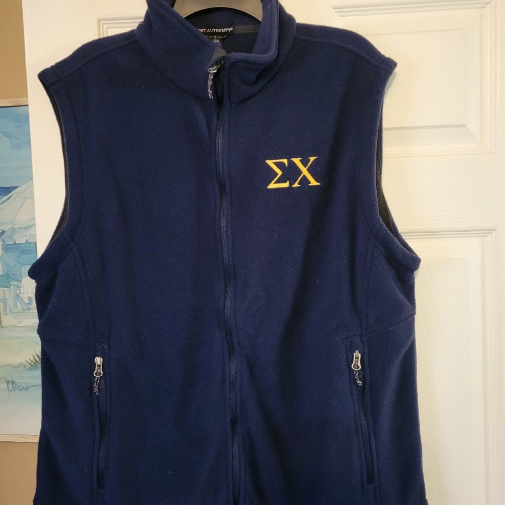 Sigma Chi Mens fraternity fleece vest